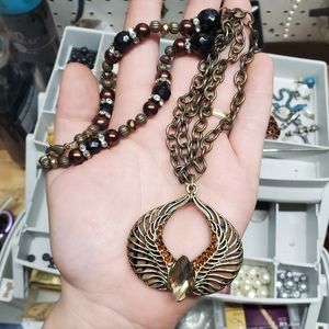 Winged Necklace, Handmade
